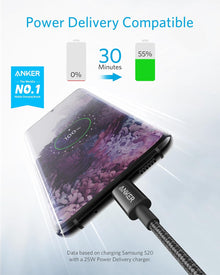 Anker USB C to USB C Cable, Type-C 60W Fast Charging Cable (6 FT, 2Pack) for iPhone 17 Series, iPad mini 6 and More (Black)