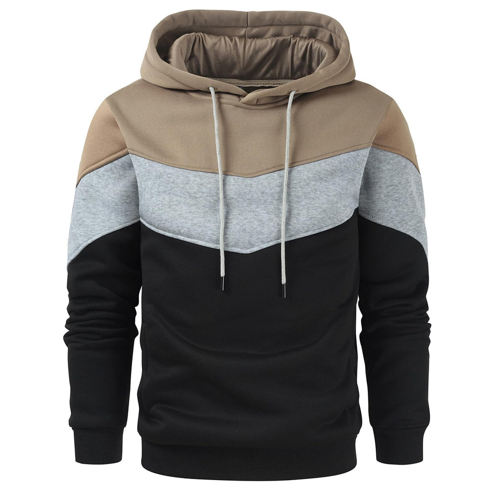 Gesean Men's Novelty Color Block Pullover Fleece Hoodie Long Sleeve Casual Sweatshirt with Pocket