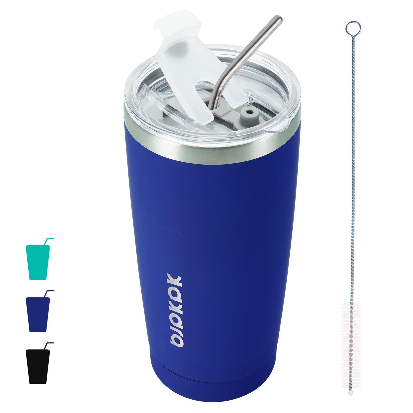 BJPKPK 30oz Stainless Steel Tumbler Color Block Insulated Tumblers Cup with Lid and Straw, Double Walled Travel Coffee Mug,Mint