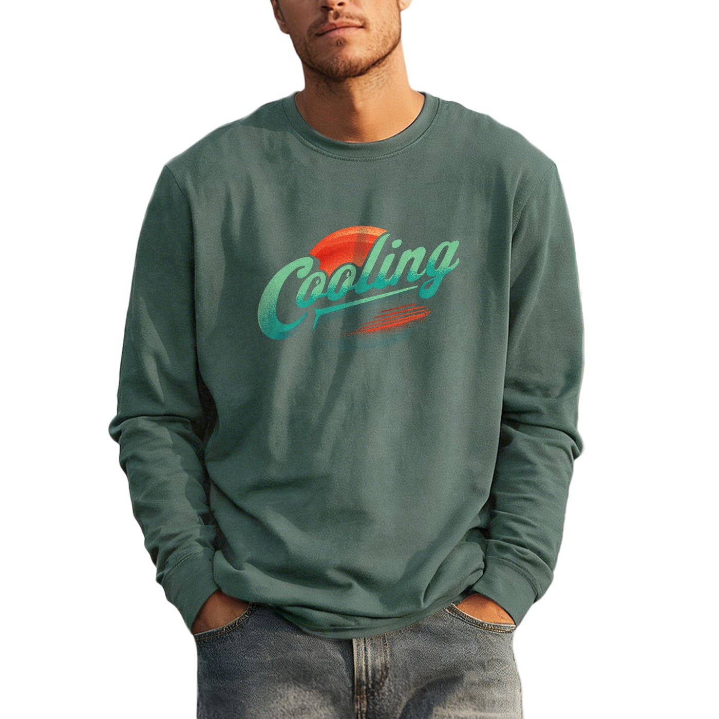 domirica Oversized Solid Cotton Blend Graphic Mens Hoodies Pullover Crewneck Long Sleeve Loose Fit Soft Sweatshirts