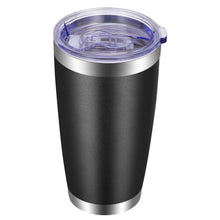 VEGOND 20oz Tumbler with Lid and Straw Stainless Steel Tumbler Cup Vacuum Insulated Double Wall Travel Coffee Mug Powder Coated Coffee Cup, Blue, 1 Pack