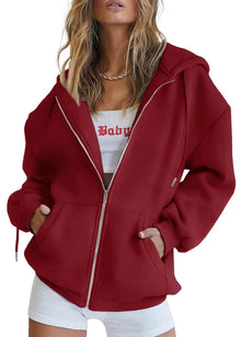 PRETTYGARDEN Women's 2026 Spring Zip Up Y2K Hoodies Casual Long Sleeve Sweatshirts Fall Winter Track Jackets with Pockets