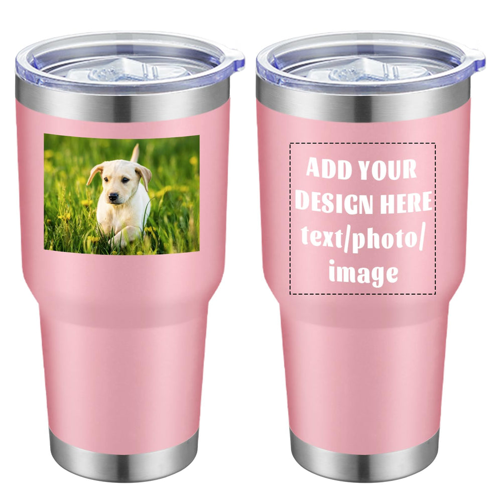 MEWAY Personalized Custom 12oz Wine Tumbler with Lid, Insulated Double Wall Vacuum Travel Tumbler Gifts with Text Photo Logo (Blue, 1pack)