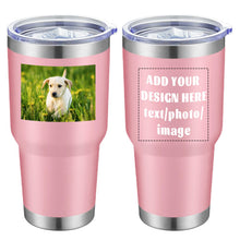 MEWAY Personalized Custom 12oz Wine Tumbler with Lid, Insulated Double Wall Vacuum Travel Tumbler Gifts with Text Photo Logo (Blue, 1pack)