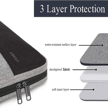 Ytonet Laptop Case, 15.6 inch TSA Laptop Sleeve Computer Bag Water Resistant Computer Case Carrying Cover Compatible for Lenovo, HP, Dell, Asus Notebook, Gifts for Men Women, Grey