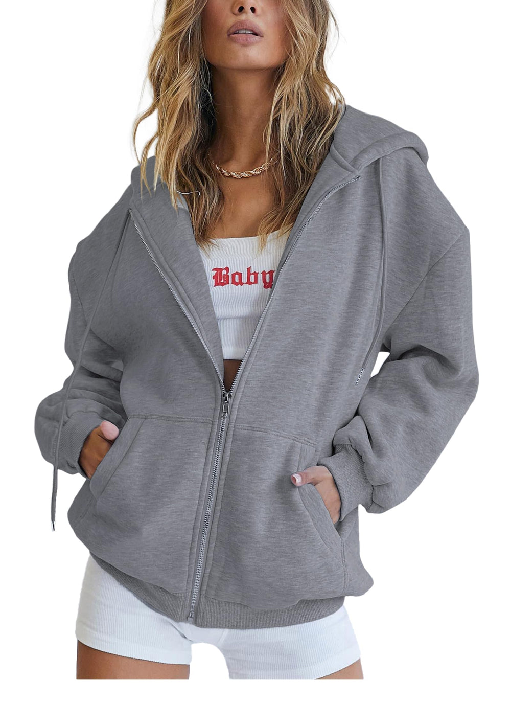 PRETTYGARDEN Women's 2026 Spring Zip Up Y2K Hoodies Casual Long Sleeve Sweatshirts Fall Winter Track Jackets with Pockets