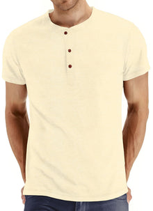 Sailwind Mens Henley Short Sleeve T-Shirt Cotton Casual Shirt