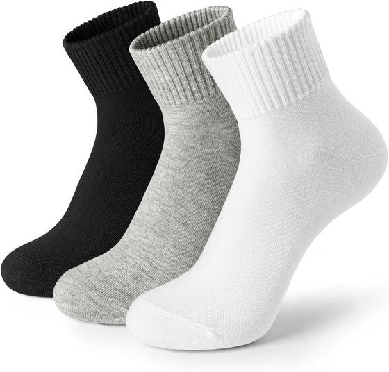 Cotton Women Boot Socks: Aesthetic Soft Crew for Fall Winter Size 6-11 (3/6 Pack)