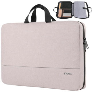 Ytonet Laptop Case, 15.6 inch TSA Laptop Sleeve Computer Bag Water Resistant Computer Case Carrying Cover Compatible for Lenovo, HP, Dell, Asus Notebook, Gifts for Men Women, Grey