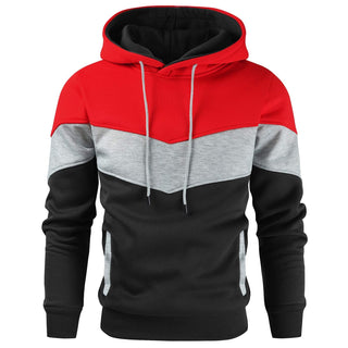 Gesean Men's Novelty Color Block Pullover Fleece Hoodie Long Sleeve Casual Sweatshirt with Pocket