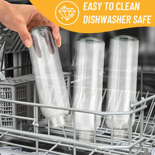 Sursip 18oz Glass Water Bottle Set of 6, Clear glass juice bottle for juicing，Reusable Drinking Bottles with Stainless Steel Lid，Beverage Storage Containers for Refrigerator-BPA Free，Leak Proof