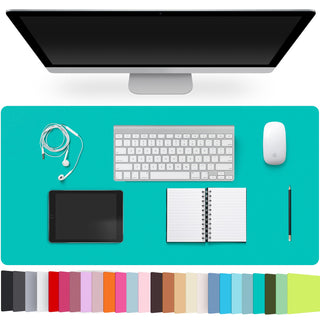 Leather Desk Pad Protector,Non-Slip Desk Pad,on-Slip PU Leather Large Mouse Pad,Easy Clean Desk Protecor Mat,Writing Pad for Office Work/Home/Decor(Black, 23.6" x 13.7")