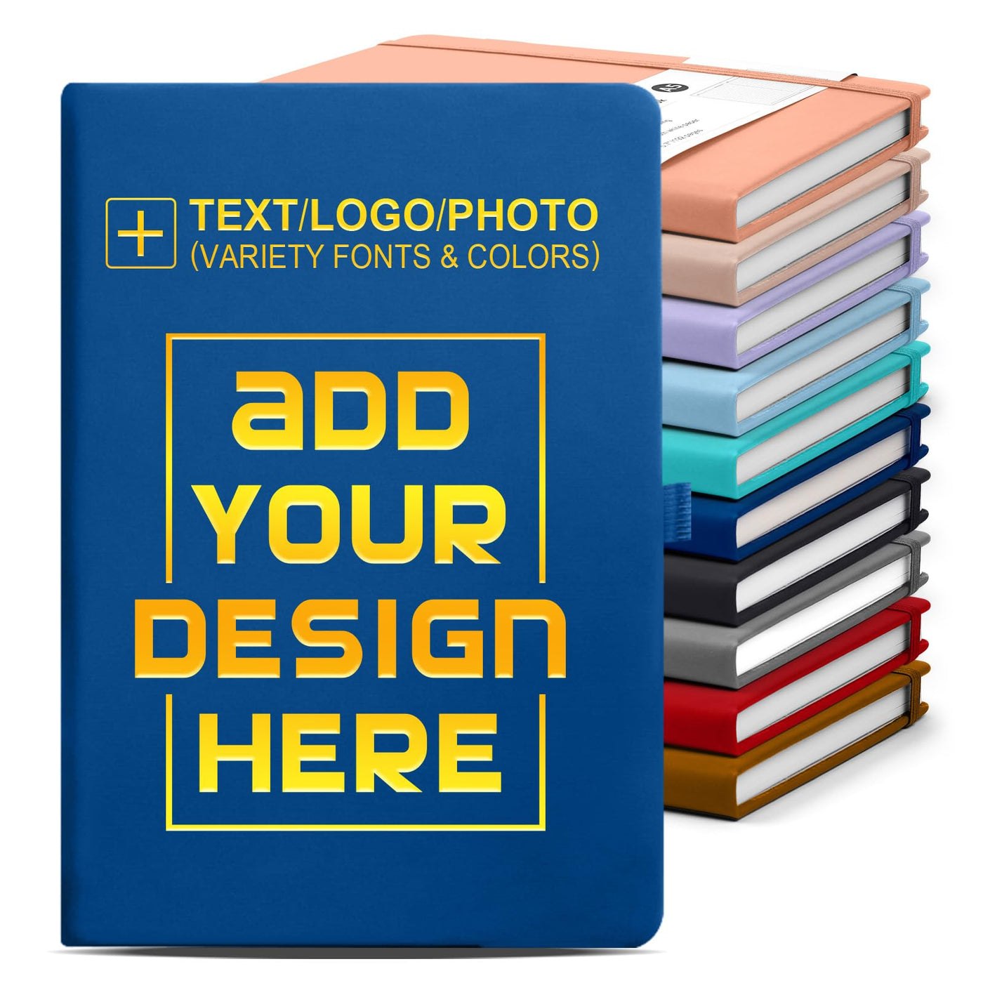 Personalized Notebook-Can Customize Logo/Text/Image, Customizable A5 Journal Notebook Daily Journals For Writing-192 Lined Pages 8.5 x 5.71 Inch,Black