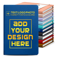 Personalized Notebook-Can Customize Logo/Text/Image, Customizable A5 Journal Notebook Daily Journals For Writing-192 Lined Pages 8.5 x 5.71 Inch,Black
