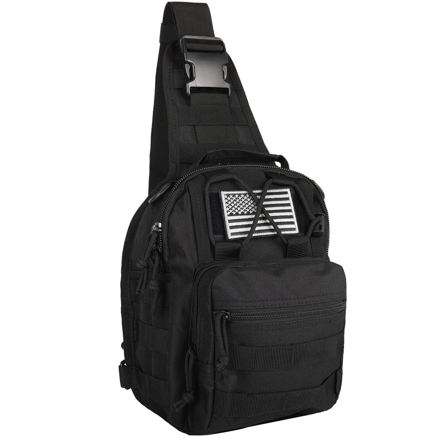 BOMTURN Tactical Backpack-1000D Waterproof Military Backpack/Laser-Cut/CCW Bags Sling Bag Tactical Satchel Shoulder Bag Men