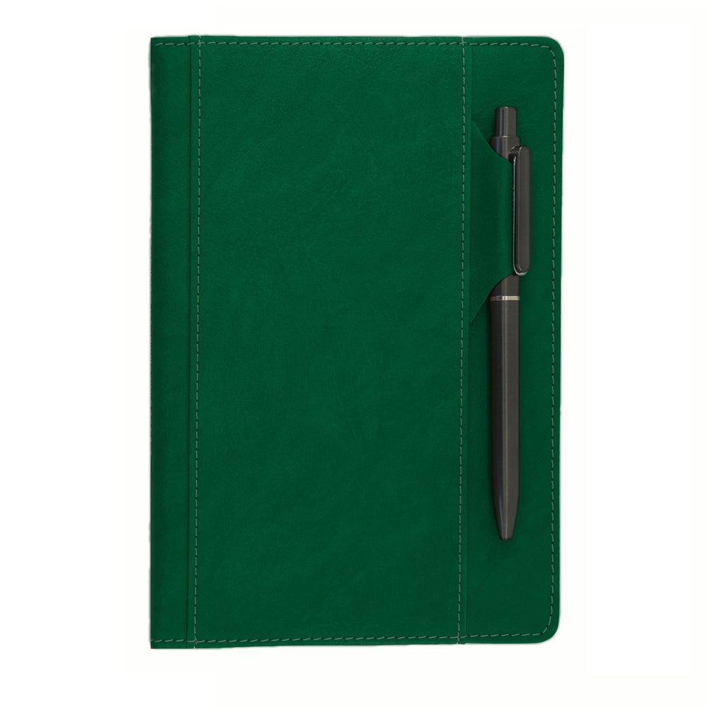 Premium Hardcover Executive Notebook with Pen and Pen Holder Clip, Card Pockets, 240 Pages, College Ruled, 80GSM, Leather Note Book for Work, Study, Diary and Other Scenarios, Suitable Journal for Both Men and Women