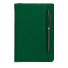 Premium Hardcover Executive Notebook with Pen and Pen Holder Clip, Card Pockets, 240 Pages, College Ruled, 80GSM, Leather Note Book for Work, Study, Diary and Other Scenarios, Suitable Journal for Both Men and Women