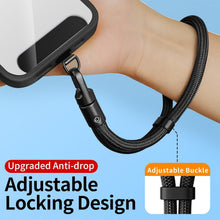 saxsion Lanyard for Phone, Self-Locking Phone Wrist Strap with 0.4mm Ultra-Thin Clip & 360° Hook, Anti-Drop Strap (Purple)