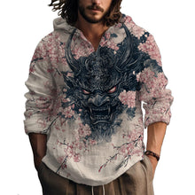 MARSVOVO Hooded Long Sleeve Shirt Men Fashion Graphic Button Up Lightweight Big and Tall Casual Vacation Shirts for Men