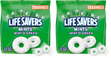 Life Savers, Wint-O-Green Summer Candy Individually Wrapped Hard Mints, Sharing Size, 13 Ounce