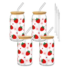 6Pcs Thank You Gifts Glass Cups with Lids and Straws 16oz Employee Appreciation Drinking Glasses Cups Thank You Iced Coffee Cup Tumbler Gifts for Employee Staff Coworkers Teachers Nurse