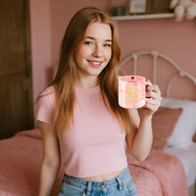 "Coffee＞Human" Ceramic coffee Mug - Funny Novelty Gift for Moms, Friends, Teachers & Coworkers - 13oz Adorable Pink Cup for Birthdays, Holidays & Daily Use - Cute for Women, Teens & Coffee Lovers