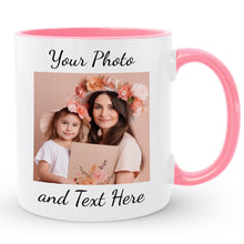 Personalized Coffee Mug, Custom Picture Text or Logo Ceramic Mug, Customized Gift for Men & Women, Taza Personalizada with Photo and Words, Customizable 11 Oz Tea Cup | White
