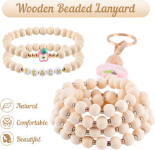 BESARME Teacher Appreciation Gifts, Teacher Gifts Teachers Bracelet with Wooden Beaded Teacher Lanyard Thank You Cards for Women