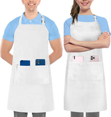 Utopia Kitchen 2 Pack Bib Apron, Adjustable with 2 Pockets, Water and Oil Resistant, Cooking Kitchen Chef Apron for Women Men