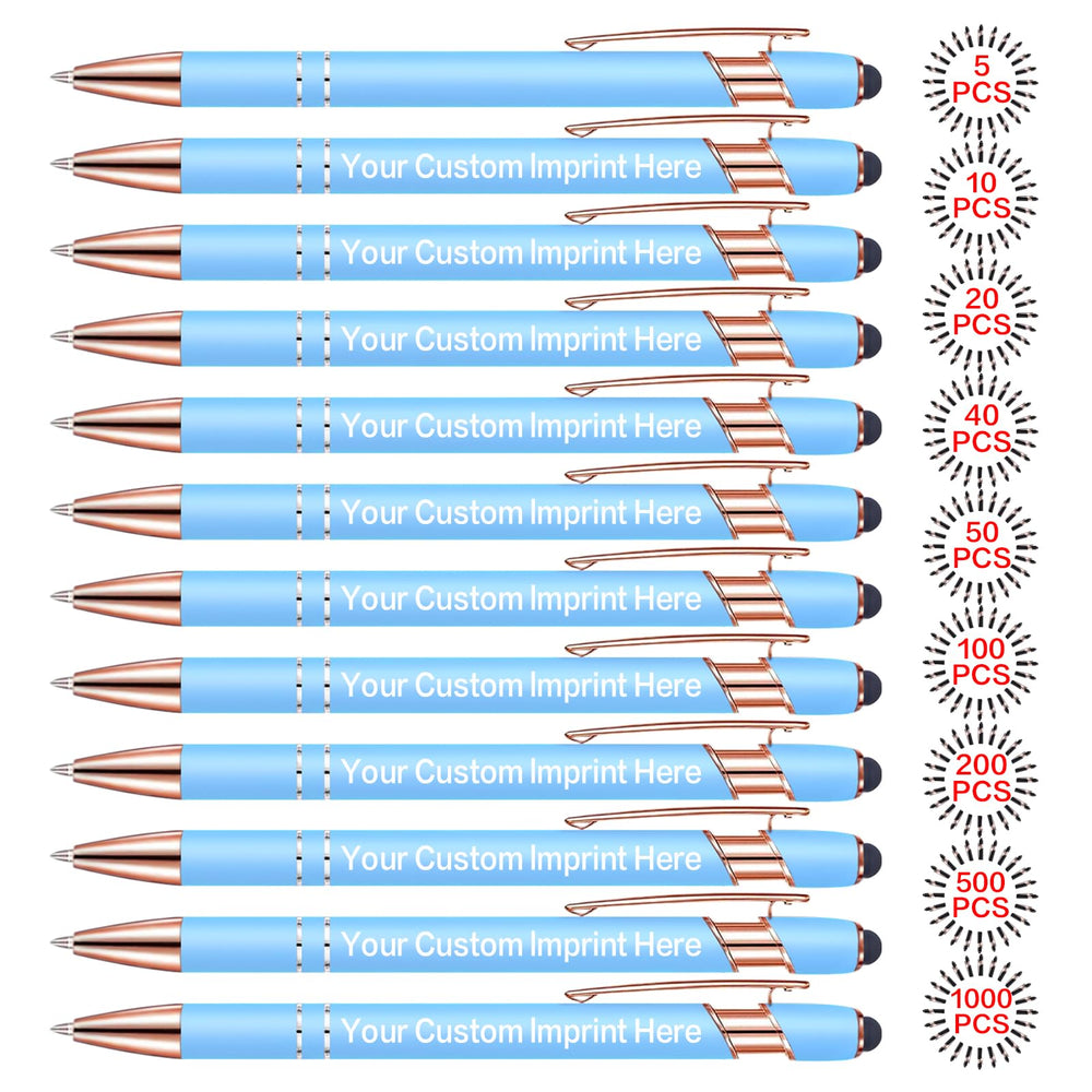 Bulk Custom Pens Personalized, Customized Pens with Name/Logo Printing Perfect for Business, Birthday, Wedding, Graduation Gifts & Party Events 5 to 2000 Pieces Pack Ballpoint Pens