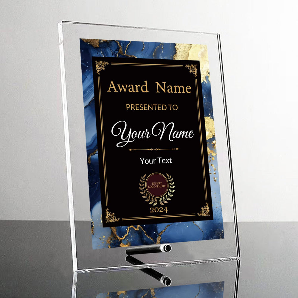 Award Plaques,13 x 9.5 in Acrylic Certificate Frame,Employee of The Month Plaque,Picture Plaques Holds A4 Size Paper,Placed Your Award,Diploma Certificate (Acrylic Plaque)