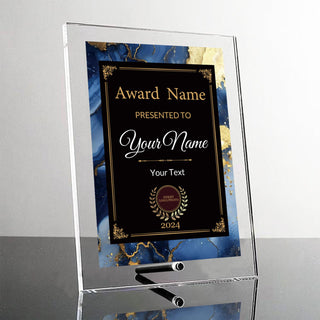 Award Plaques,13 x 9.5 in Acrylic Certificate Frame,Employee of The Month Plaque,Picture Plaques Holds A4 Size Paper,Placed Your Award,Diploma Certificate (Acrylic Plaque)