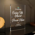 I. 1/2" Thick Award With Logo