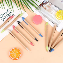 100 Pcs Eco Friendly Pens Recycled Writing Ballpoint Pens Medium Point (1mm) Retractable Rollerball Pens Black Ink Click Pens for Notebook Office School Supplies