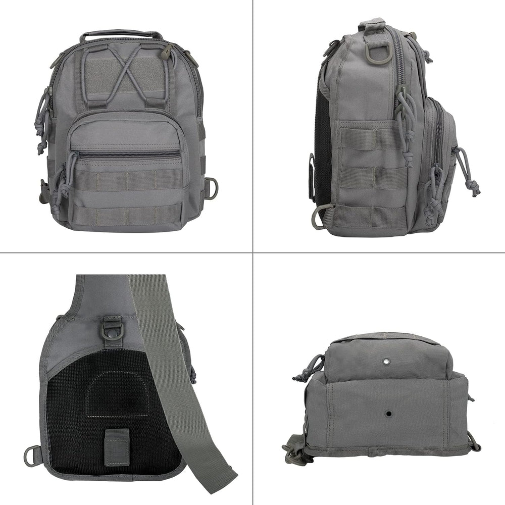 BOMTURN Tactical Backpack-1000D Waterproof Military Backpack/Laser-Cut/CCW Bags Sling Bag Tactical Satchel Shoulder Bag Men
