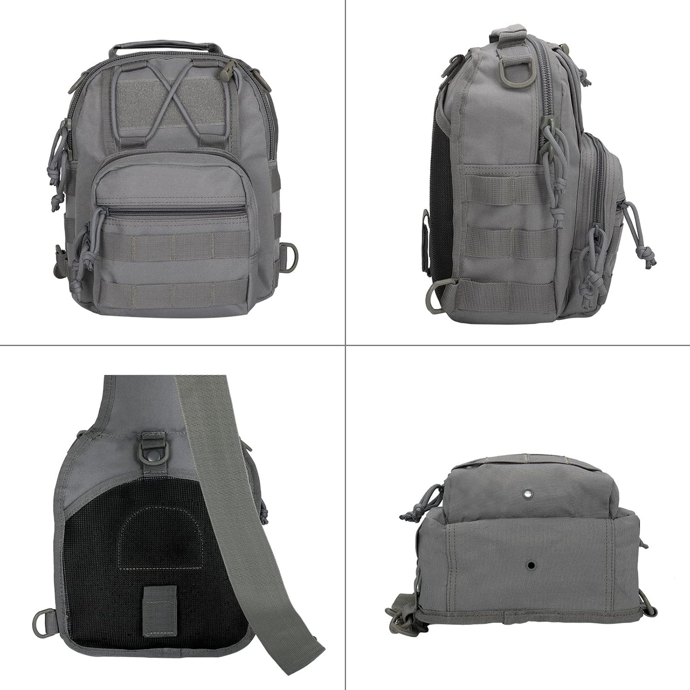 BOMTURN Tactical Backpack-1000D Waterproof Military Backpack/Laser-Cut/CCW Bags Sling Bag Tactical Satchel Shoulder Bag Men