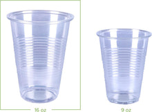 Amazon Basics Disposable Clear Plastic Cups for Cold Drinks, BPA-Free, Easy to Hold, 16oz, 50 Count