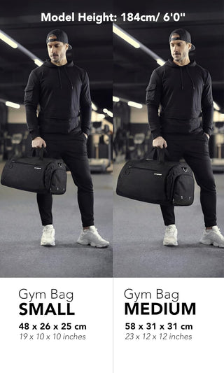 Fitgriff® Gym Bag for Men & Women with Shoe & Wet Compartment - Duffle Bag for Travel, Sports, Fitness & Workout