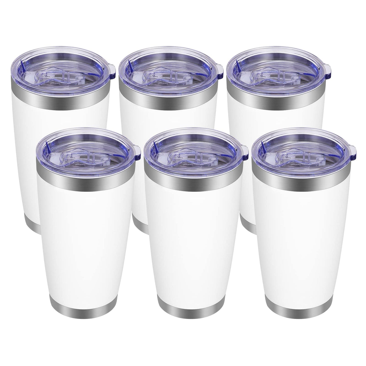 VEGOND 20oz Tumbler with Lid and Straw Stainless Steel Tumbler Cup Vacuum Insulated Double Wall Travel Coffee Mug Powder Coated Coffee Cup, Blue, 1 Pack