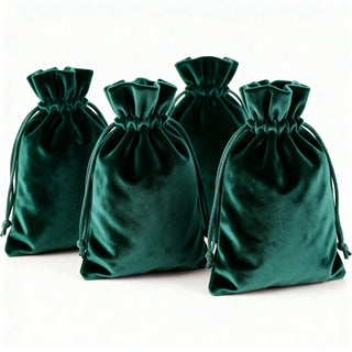 HRX Package Soft Velvet Gift Bags, 5.1x7.8 inch Velvet Drawstring Pouches for Tarot Rune Jewelry Crystal 4 Pack