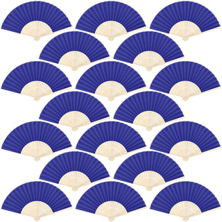 Aneco 18 Pieces Pink Handheld Cloth and Bamboo Folding Fans for Wedding Decoration, Church Gifts, Party Favors, DIY Decoration