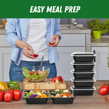 Dealusy 50 Pack (100-Piece) 24 oz Meal Prep Containers Reusable with Lids, Sturdy Leakproof & Food Safe, Microwave, Freezer, Dishwasher Safe Prep Containers, To Go Take Out Plastic Food Storage