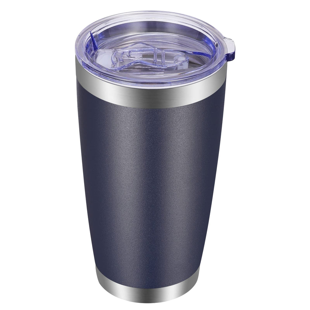 VEGOND 20oz Tumbler with Lid and Straw Stainless Steel Tumbler Cup Vacuum Insulated Double Wall Travel Coffee Mug Powder Coated Coffee Cup, Blue, 1 Pack