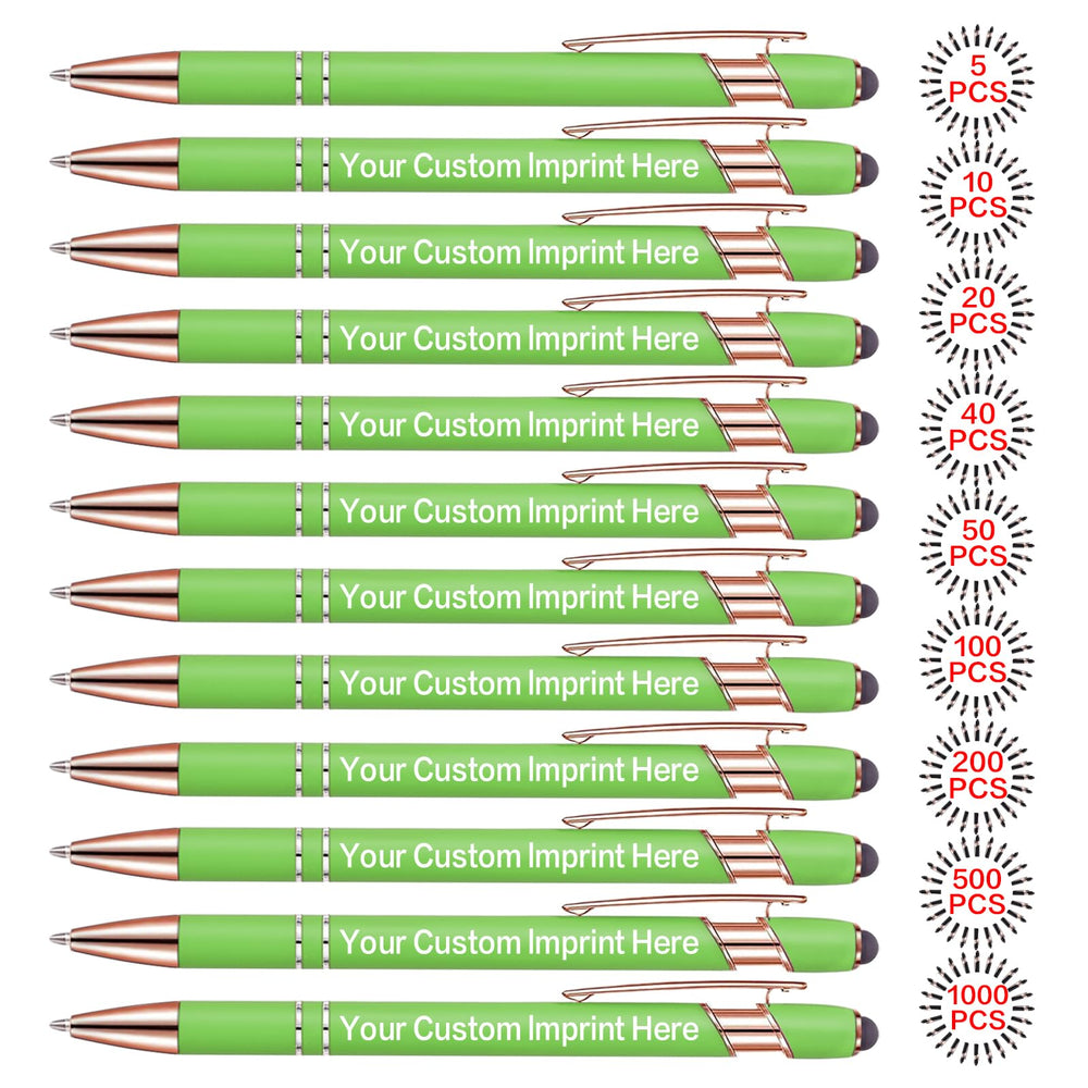 Bulk Custom Pens Personalized, Customized Pens with Name/Logo Printing Perfect for Business, Birthday, Wedding, Graduation Gifts & Party Events 5 to 2000 Pieces Pack Ballpoint Pens