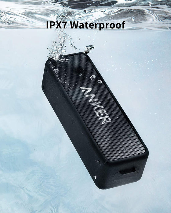 Anker Soundcore 2 Portable Bluetooth Speaker with Stereo Sound, Bluetooth 5, Bassup, IPX7 Waterproof, 24-Hour Playtime, Wireless, Speaker for Home, Outdoors, Travel - hover image