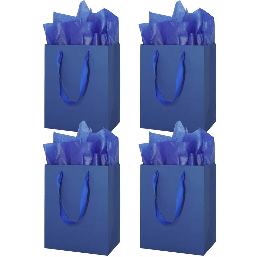 MOXARYSU 8 Pcs Medium Gift Bags With Handles: 8x5x10 Rainbow Colour Gift Bags Kraft Paper Party Favor Bags With 16 Tissues For Party,Birthday,Baby Shower,Wedding（8 Colors）