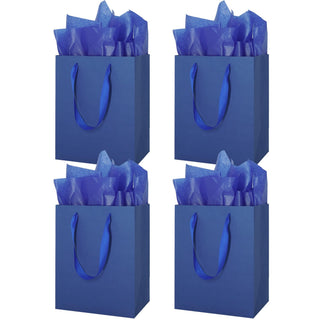 MOXARYSU 8 Pcs Medium Gift Bags With Handles: 8x5x10 Rainbow Colour Gift Bags Kraft Paper Party Favor Bags With 16 Tissues For Party,Birthday,Baby Shower,Wedding（8 Colors）