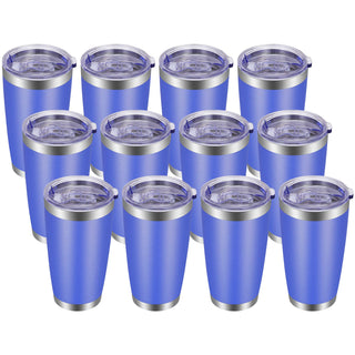 VEGOND 20oz Tumbler with Lid and Straw Stainless Steel Tumbler Cup Vacuum Insulated Double Wall Travel Coffee Mug Powder Coated Coffee Cup, Blue, 1 Pack