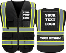 BeautyWill Custom Safety Vest Logo Class 2 High Visibility Reflevtive Vest Outdoor Protective Workwear