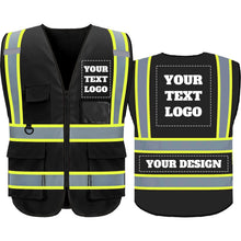 BeautyWill Custom Safety Vest Logo Class 2 High Visibility Reflevtive Vest Outdoor Protective Workwear